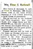 1937 - Obituary - Mrs Elmer E Rathmell