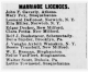 Marriage License - Leonard DeForest and Ella Miller